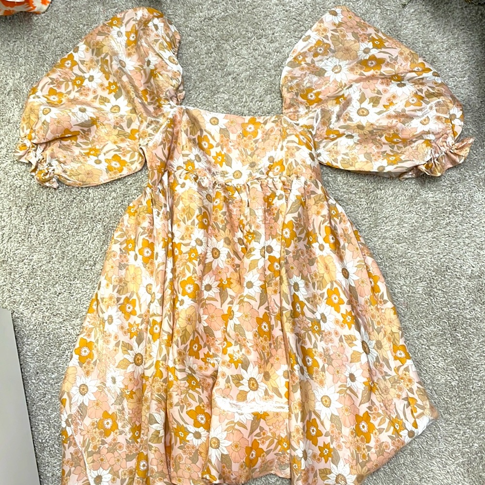 Floral Puff Sleeve Dress